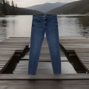 Aero Low Rise Skinny Ankle Jeans 4 (27x26.5) Dark Wash Blue Stretch Denim Womens